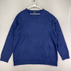 Charter Club Cashmere Sweater Mens XL V-Neck Long‎ Sleeve Pullover Soft